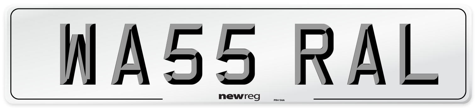WA55 RAL Number Plate from New Reg